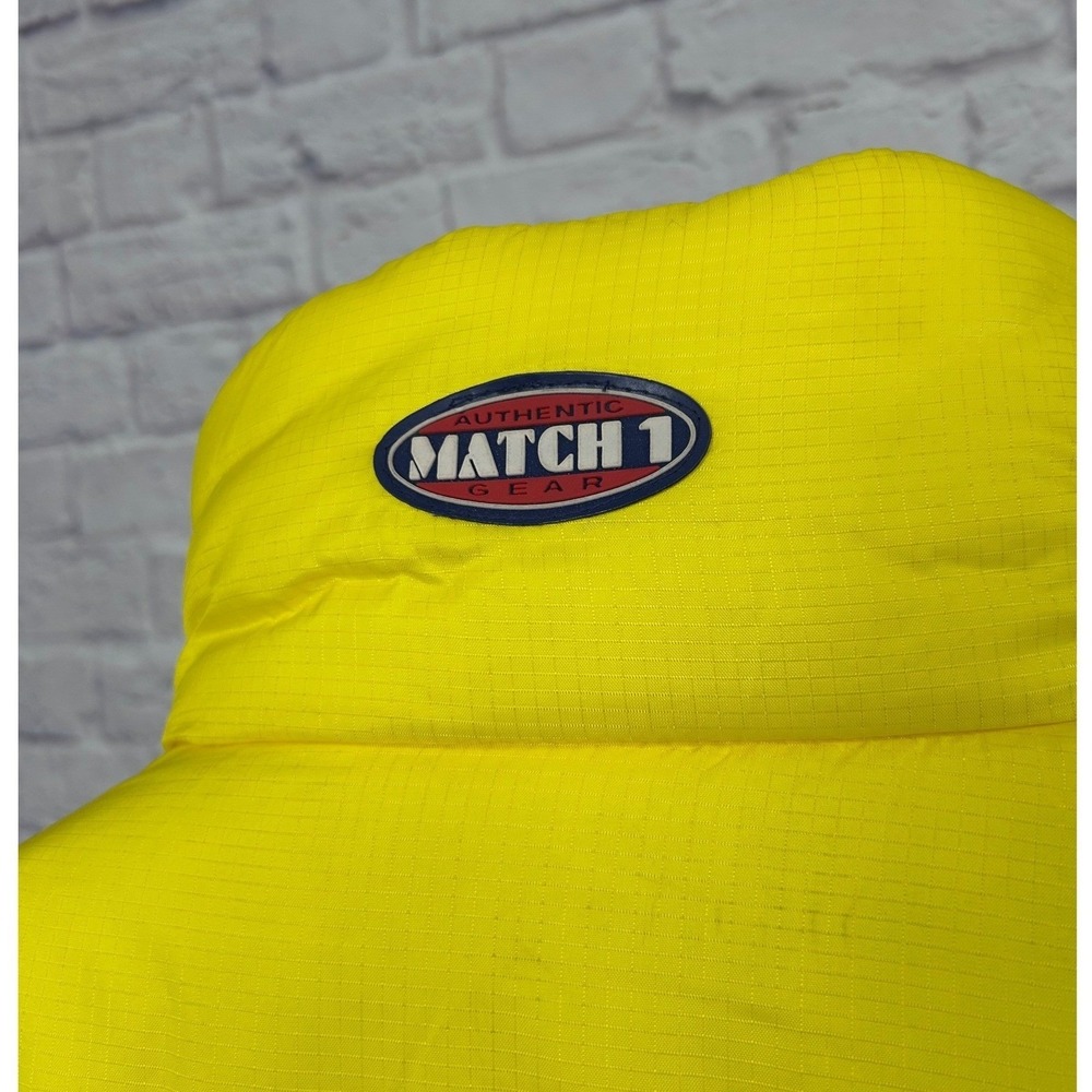 Vintage Match 1 Puffer Jacket Bright Yellow Winter Warm Size XL‎ Rugged NEW - Picture 5 of 10